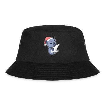Bat Cute Tired Sleeping In Christmas - Bucket Hat - black - Front - Lela (165cm)