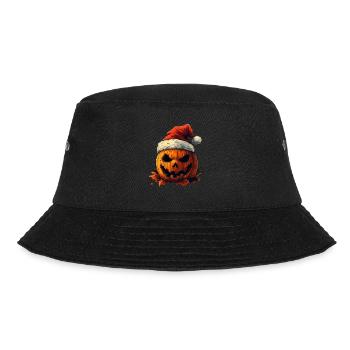 Halloween Gift Pumpkin with Santa Hat Decoration - Bucket Hat - black - Front - Lela (165cm)