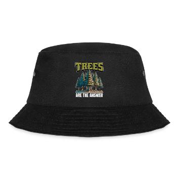 Tree Surgeon Trees Are The Answer Arboriculturist - Bucket Hat - Schwarz - Vorne - Lela (165cm)