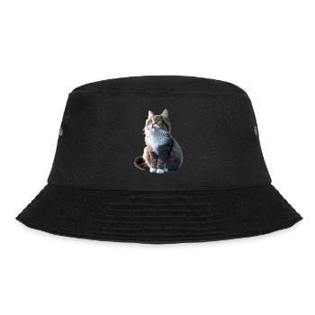 Cat Norwegian Forest Cat Norwegian Forest Cats - Bucket Hat - black - Front - Lela (165cm)