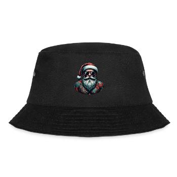 Tätowiert Weihnachtsmann inked Weihnachten - Bucket Hat - Schwarz - Vorne - Lela (165cm)