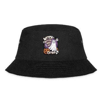 Halloween Cat Forget Candy Give Me A Cat - Bucket Hat - Schwarz - Vorne - Lela (165cm)