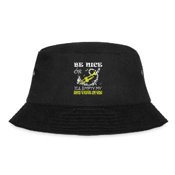 Trumpet Be Nice Or I'll Empty My Spit Valve On You - Bucket Hat - black - Front - Lela (165cm)