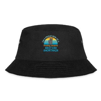 British Shorthair Gifts - Bucket Hat - Schwarz - Vorne - Lela (165cm)