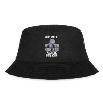 British Shorthair Gifts - Bucket Hat - Schwarz - Vorne - Lela (165cm)
