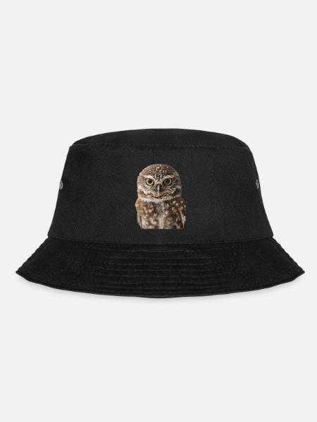 Eule - Bucket Hat - Schwarz