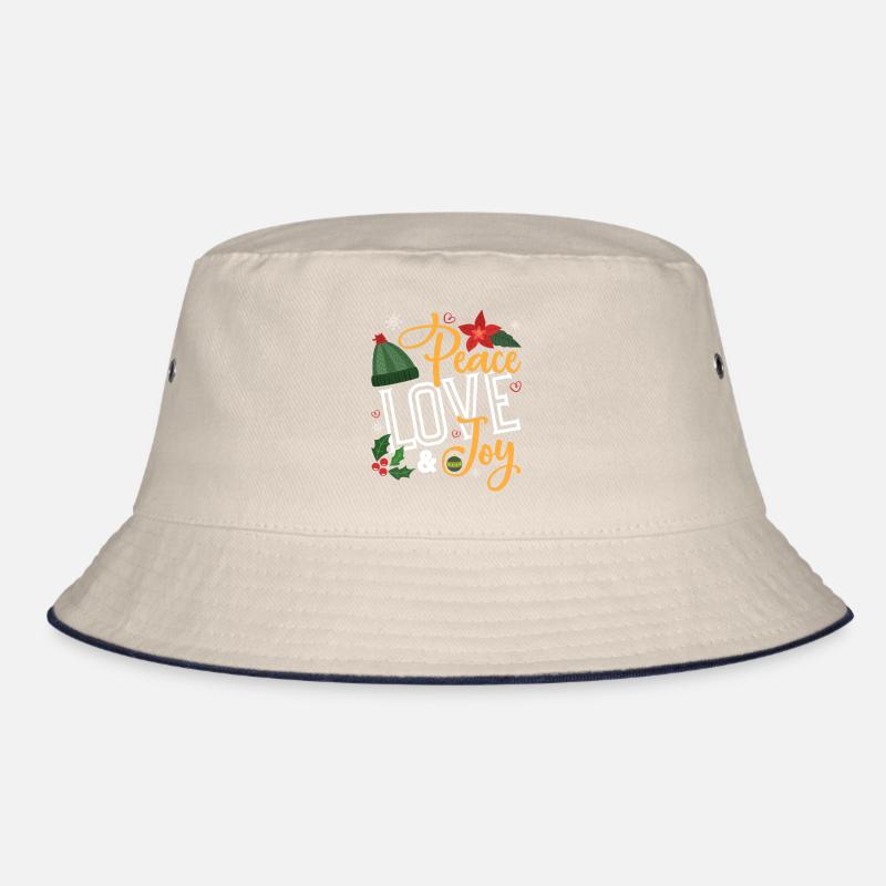 Christmas Peace Love Joy Bucket Hat