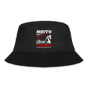 Christmas Badminton Merry Christ Smash - Bucket Hat - black - Front - Lela (165cm)