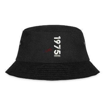 50. Geburtstag Vintage Oktober 1975 Geschenkidee - Bucket Hat - Schwarz - Vorne - Lela (165cm)