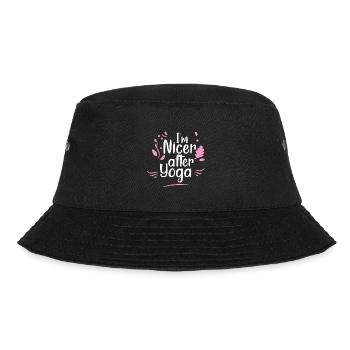 I'm Nicer After Yoga 4 - Bucket Hat - Schwarz - Vorne - Lela (165cm)