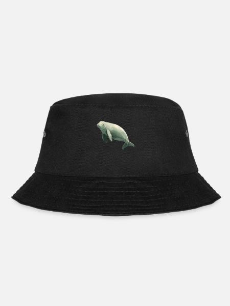 Manatee Dugongs Dugong - Bucket Hat - black