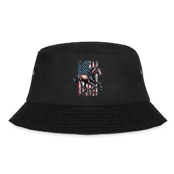 Standardbred US Traber - Bucket Hat - Schwarz - Vorne - Lela (165cm)