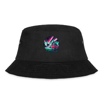 Lofoten Nordlichter Skandinavien Reise - Bucket Hat - Schwarz - Vorne - Lela (165cm)