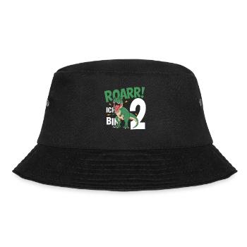 2. Geburtstag 2 Jahre Dino Dinosaurier Fan - Bucket Hat - Schwarz - Vorne - Lela (165cm)