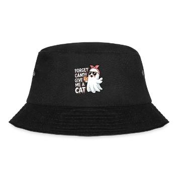 Halloween Cat Forget Candy Give Me A Cat - Bucket Hat - black - Front - Lela (165cm)