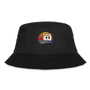 Sashimi Sushi Rolle Kawaii Japan Maki Sushi - Bucket Hat - Schwarz - Vorne - Lela (165cm)