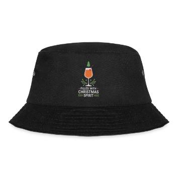 Gefüllt Mit Weihnachtsgeist Festliche Stimmung - Bucket Hat - Schwarz - Vorne - Lela (165cm)