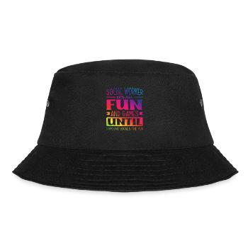 Social worker fun until someone loses the pen - Bucket Hat - black - Front - Lela (165cm)
