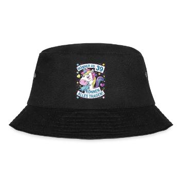 Men aged 39 and over can wear anything for their 39th birthday - Bucket Hat - black - Front - Lela (165cm)