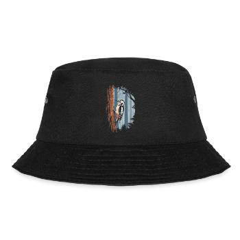 Great spotted woodpecker in the mystical forest - Bucket Hat - black - Front - Lela (165cm)