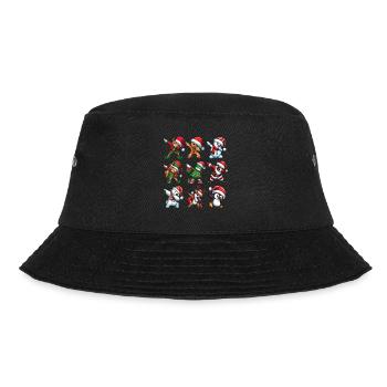 Dabbing Santa Elf Christmas Dance Squad Trendy - Bucket Hat - Schwarz - Vorne - Lela (165cm)