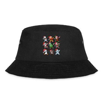 Dabbing Santa Elf Christmas Dance Squad Trendy - Bucket Hat - Schwarz - Vorne - Lela (165cm)