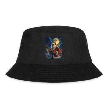 Weihnachtsmann Frauen Männer Kinder Weihnachten - Bucket Hat - Schwarz - Vorne - Lela (165cm)