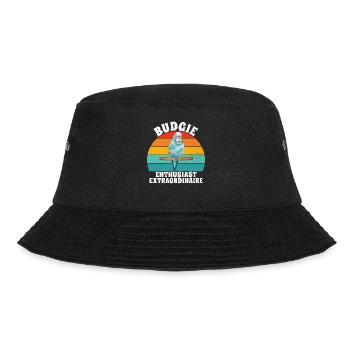 Budgie Gift - Bucket Hat - Schwarz - Vorne - Lela (165cm)