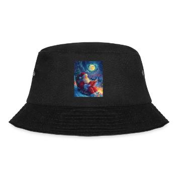 Weihnachtsmann Frauen Männer Kinder Weihnachten - Bucket Hat - Schwarz - Vorne - Lela (165cm)