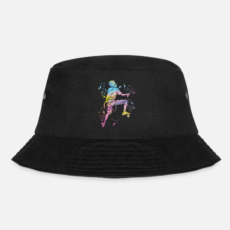 Boulderer Colorsplash Boulder Bouldern - Bucket Hat - Schwarz