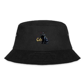 Majestätische schwarze Katze Porträt Majestic - Bucket Hat - Schwarz - Vorne - Lela (165cm)