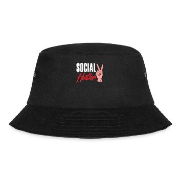 Social Hustler Peace Sign Style - Bucket Hat - black - Front - Lela (165cm)