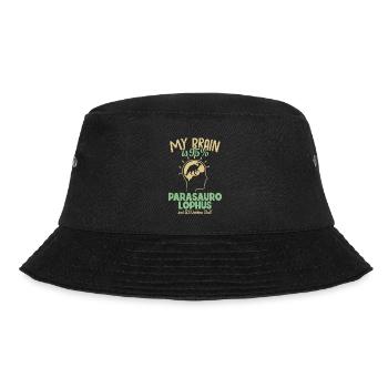 My Brain is 95% Parasaurolophus Dinosaur - Bucket Hat - black - Front - Lela (165cm)