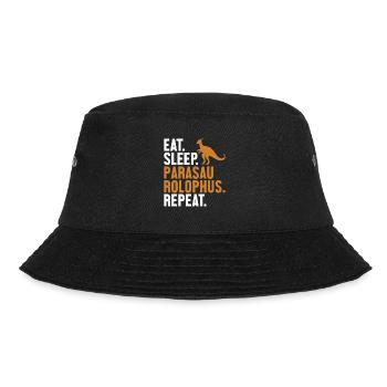 Eat Sleep Parasaurolophus Repeat Dinosaur - Bucket Hat - black - Front - Lela (165cm)