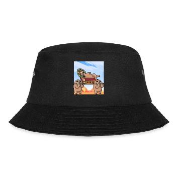 Hieroglyphen Faultier Tutan Ägyptische Mythologie - Bucket Hat - Schwarz - Vorne - Lela (165cm)