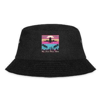 Meine Erste Flugreise Erstes Mal Fliegen - Bucket Hat - Schwarz - Vorne - Lela (165cm)