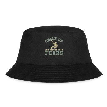 Kreide Und Zerquetsche Deine Ängste Beim Bouldern - Bucket Hat - Schwarz - Vorne - Lela (165cm)