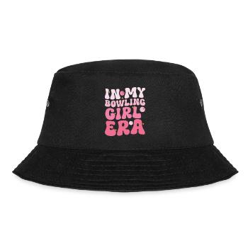 Bowling Girl Funny Ladies Team Bowler Sport - Bucket Hat - Schwarz - Vorne - Lela (165cm)