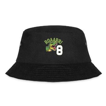 8. Geburtstag 8 Jahre Dino Dinosaurier Fan - Bucket Hat - Schwarz - Vorne - Lela (165cm)