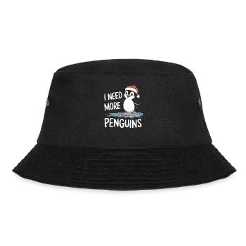 Ich Brauche Mehr Pinguine Lustig Weihnachten - Bucket Hat - Schwarz - Vorne - Lela (165cm)