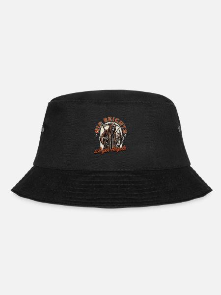 Sensemann mit Angel - Mir reicht’s, ich geh angeln - Bucket Hat - Schwarz