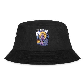 I am 67 + Zombie Finger: October Halloween 68th - Bucket Hat - black - Front - Lela (165cm)