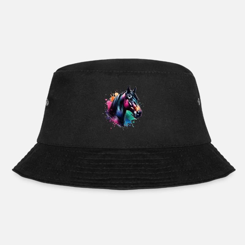 Andalusier Motiv Pferd - Bucket Hat - Schwarz