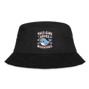 Narwal Spruch Narwale Lustiges Narwal Geschenk - Bucket Hat - Schwarz - Vorne - Lela (165cm)