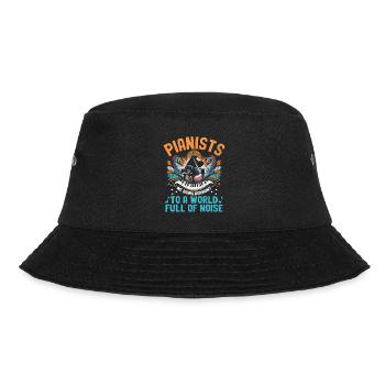 Pianists To A World Full Of Noise Piano Player Pia - Bucket Hat - black - Front - Lela (165cm)