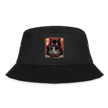 Chat Ramen Nouilles Anime Japonais Chat Chaton - Bob - noir - Devant - Lela (165cm)