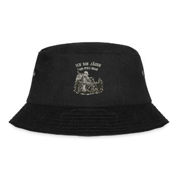 Ich Bin Jäger Und Stolz Darauf Natur Abenteuer - Bucket Hat - Schwarz - Vorne - Lela (165cm)