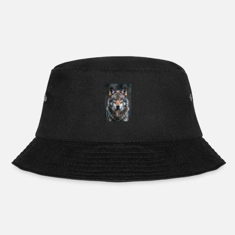 Wölfe Wolf - Bucket Hat - Schwarz