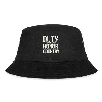 Honor Veterans Day with Patriotism and Military - Bucket Hat - Schwarz - Vorne - Lela (165cm)