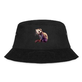 Ferret Frettchen - Bucket Hat - black - Front - Lela (165cm)